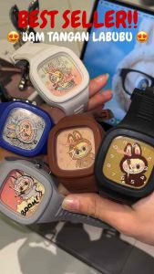 LABUBU Jam Tangan Anak Tali rubber Persegi Quartz / Jam tangan anak anak /   Laki-laki Fashion murah Hadiah bisa cod