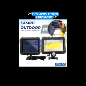 YuYi Lampu Dinding Solar Sensor Gerak Waterproof 100LED Cool White - SMT-F100