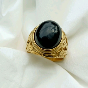 CINCIN BATU KECUBUNG TANDUK RING TITANIUM