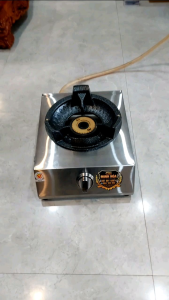 Bếp gas khè đơn bán công nghiệp kiềng đúc siêu dày  nút inox 100%