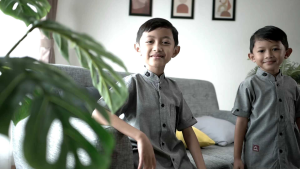 Baju Atasan Pakaian Muslim Pria Premium Simple Elegant Trendy Koko Kemko Dzaky Blue