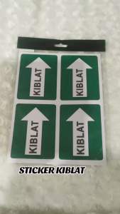 Sticker Araah Kiblat Satu Packet 4 Sticker Kiblat Sign Size 9x13.5cm For Easy & Clear Use Ready Stock