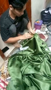 Gorden Sekat Pembatas Ruangan Mushola Pria Wanita Bahan Blackout Import Embos Tebal Lembut