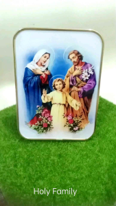 Holy Family Stand Picture Frame for Reverent Home & Church Display Altar