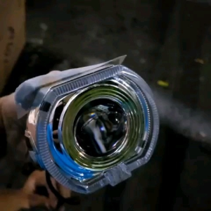 Lampu Projie Biled Cut Off 45inch 30watt dekat kuning jauh putih plus shroud dan devil waterproof motor mobil