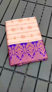 MK1201 SAREE FABRIC : SOFT LICHI SILK CLOTH.