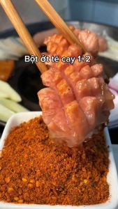 bột ớt lạp xưởng nướng đá 100g ️ gia vị cay thơm tê tê chấm lạp xưởng trộn mì ăn vặt
