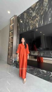 (VM) - Kaftan Jumbo Polos Satin / Maxi Dress Muslim Fashion 9623 Jessie Collection