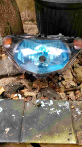 REFLEKTOR LAMPU DEPAN MIO SMILE CUSTOM BIRU OREN