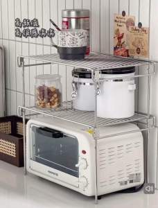 ✳️TSG65✳️ SS304 Stackable Rack Cabinet Tiered Shelves Kitchen Shelf Kitchen Rack Desktop Rack Space Saver Rack Countertop Rack Countertop Organizer Rack Under Sink Organizer Rack Cabinet Organizer Rack Pot Stand Pot rack Pots Holders