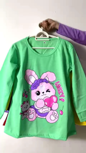 KAOS ANAK PEREMPUAN LAOZY LENGAN PANJANG USIA 1-12 TAHUN / BAJU ANAK CEWEK