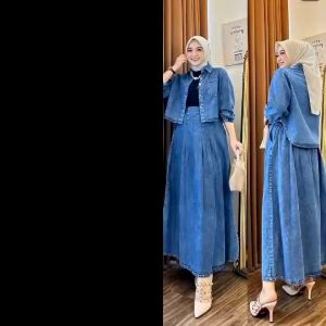 Setelan Jeans Wanita Dewasa Setelan Wanita Terbaru 2024