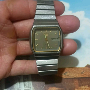 Seiko 5 Tivi Cổ automatic xám ghi zin nguyên bản