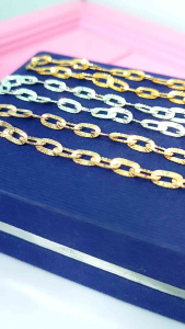 GELANG RANTAI DEWASA PERAK 925 ASLI LAPIS MAS