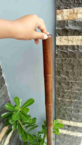 Tongkat Jalan Kayu Kelor Jawa Model Bambu Lurus