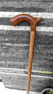 Tongkat jalan kayu kelor Jawa model cula premium