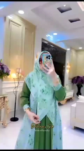 set hijab+gamis Tiara dress/gamis elegant/Amore by ruby