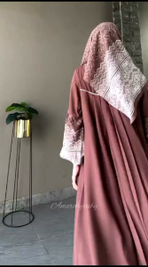 set hijab+gamis muslimah/gamis ADM Amore by ruby edisi Tiara set
