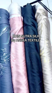 KAIN SUTRA ARM SILK DIGITAL PRINTING | kain silk premium | motif lilly