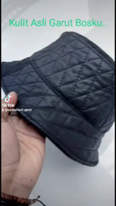 Topi Kulit Asli Model Bucket Hat Rimba 100% Kulit