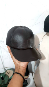 Topi Baseball Kulit Asli Pria Dewasa Model Belimbing Garut