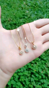 kalung rantai kasandra ukir+liontin bunga mp/perak asli silver 925 lapis emas/perhiasan fashion wanita terbaru