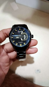 Jam Tangan Pria Belleda Original - Black Yellow