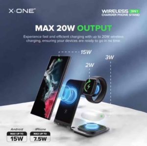 X.ONE 3 IN 1 (20W) WIRELESS CHARGING PHONE STAND