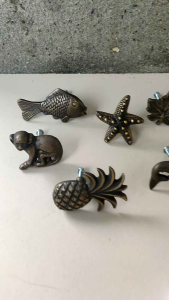 Knob Laci Lemari Meja Kuningan Antik Bermotif 1 pcs