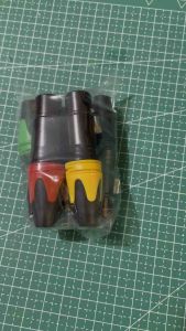 5 BUAH COVER XLR SOCKET CANON DENGAN KUNCI 5 WARNA JACK FEMALE XLR CANON Harddisk Eksternal enyimpanan Data Penyimpanan NAS