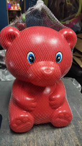 Colorful Jumbo Coin Bank AlKansya - Adorable Bear Design - Random Colors"