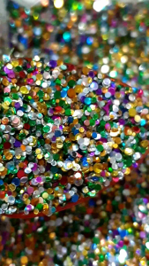 กากเพชร 25 กรัม กากเพชรตกแต่งงานฝีมือ Diy วัสดุพลาสติก เป็นวงกลมขนาดประมาณ 1 มิล