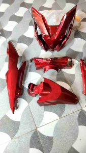full halus cover full body halus motor Honda beat eco 2016-2019 warna merah candy lembayungg hitam