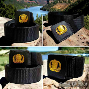 Ikat Pinggang Tactical/Sabuk Tactical/Gesper Tactical Hitam Logo KOLPRI