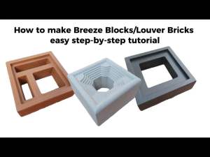 3D windows breeze blocks re usable mold hard plastic size 30x30x7cm