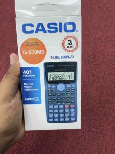 Casio fx-570MS Scientific Calculator with 401 Functions Matrix/Vector Calculations 2-Line Display Battery LR44 3 Years Warranty