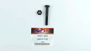 Baut Baja 6 X 40 (+ Mur) Harga Per 1 PC - Baud Mor Baja M6 Bibir Topi 6mm Panjang 40mm mili Kunci 10
