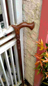 MAHEN CRAFT Tongkat Jalan Kayu Galih Asem Model Cula Profil C86