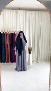 SHALEEHA ABAYA BAHAN SOFT LEXUS SIZE L & XL ABAYA SYARI MEWAH DENGAN KAIN YANG SUUPER FLOWY ADEM JATUH / GAMIS DEWASA RESLETING BUSUI GAMIS BRANDED AZZAHRA STORE