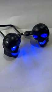 LAMPU SEN LED TENGKORAK BLACK SKULL SEIN LED MODEL TENGKORAK NINJA CB150R VIXION MEGAPRO SCORPIO DLL