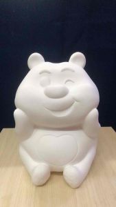 Tượng thạch cao tô màu ống heo hình Gấu sz Đại.