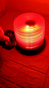Lampu rotary truk federal signal USA 28 mode putar 12-24 volt merah