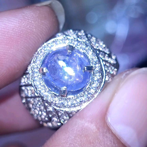 Natural blue sapphire star ceylon safir srilanka BODY GLASS