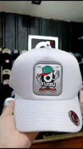 DLOOZY Topi Jaring Visor Pendek Pria Dewasa Putih DLZVP-WOW