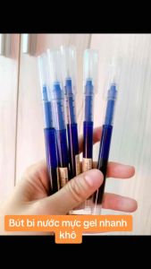 Bút bi nước mực gel nhanh khô ngòi 0.5mm viết thư phát cho học sinh văn phòng màu xanh - gia dụng Nari