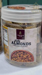 Almond panggang kemasan 250gr-500gr