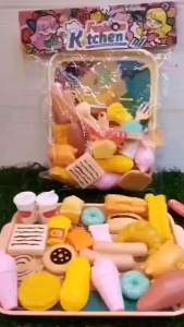 No.K155ชุดถาดอาหารพร้อมอุปกรณ์ สามารถให้เด็กเรียนรู้ชื่ออาหารต่างๆได้ สุดคุ้ม พลาสติกเหนียวเกรดA ไม่มีกลิ่นเด็กเล่นปลอดภัย(อาหาร) (wjo)