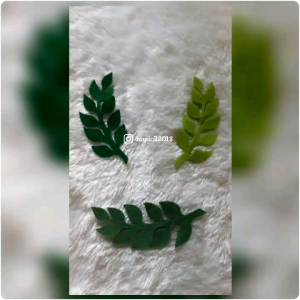 Aplikasi Daun Fern ( pakis )dari Flanel Tinggi 12 cm