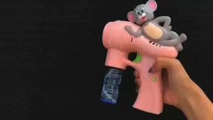 Cartoon Electric Bubble Gun Machine Auto Blow Outdoor Toys Pink Fong Baby Shark