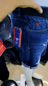 CELANA JEANS PENDEK PRIA STRAIGHT BLUE DARK PD RINGKEL PERMANEN TERBAIK TERLARIS BEST SELLER